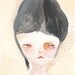 original painting illustration drawing paper-her suspicious nature