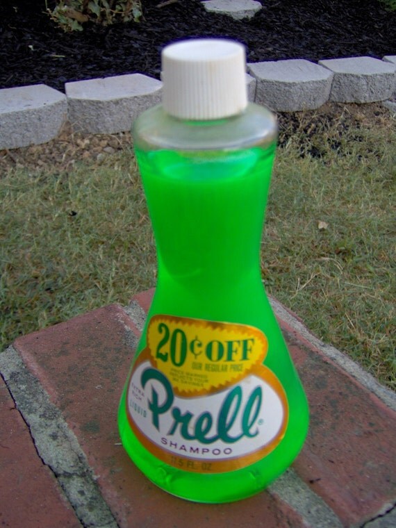 Vintage GLASS FULL bottle of Prell Shampoo Brand new