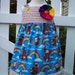My Carrie Custom Boutique Jumper made with Vintage Chenille and Curious George Fabric