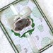 Tea Cup Card, Victorian style green, pink and brown, Just for You, All Occasion card, Give with a gift of gourmet tea
