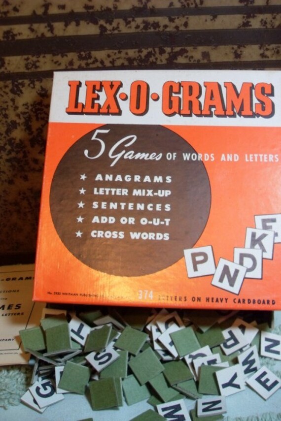 lex o grams Whitman Anagram Game from 1949