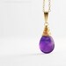 Amethyst jewelry Amethyst necklace 14K gold filled - purple necklace women fashion grape plum violet purple Wicca pagan rusteam oht - Alina