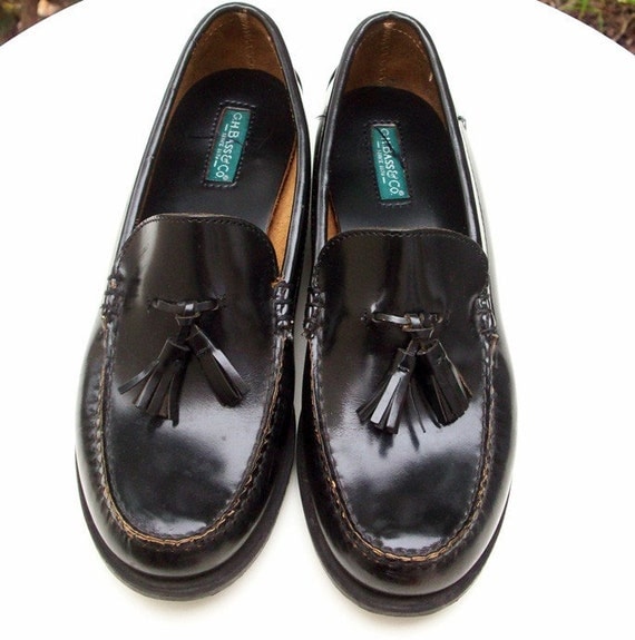 GH Bass Tassel Penny Loafers Black Sz 9 Skinhead by Questionetc
