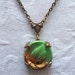 Beechwood Leaf, Vintage Glass Button Necklace