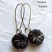Vintage Glass Button Earrings- Pinwheel