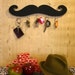 black mustache key hook