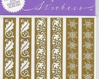 Vintage Gifted Line Victorian Gold Sticker Border