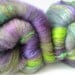 Spinning fiber Crazy Creative fiber batts 3.5ozs Lime and Violet