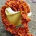 Crochet Fall Leaves Ruffle Scarf