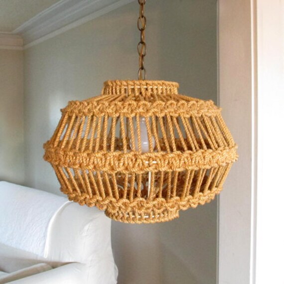Jute Rope Pendant Light by CuriousSofa on Etsy
