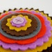 Multicolored Layered Wool Felt Flower Pin