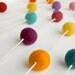 Rainbow Colored Wool Ball Garland