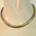 metal choker necklace vintage silvery goldy slithery
