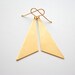 RESERVED for Grace - Gold Triangle Earrings - Handmade Jewelry - Free Shipping in the US