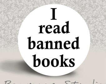 Read Banned Books Library Poster Typographic Print Book