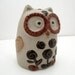 Vintage Collectable Stoneware Owl Bell - Ceramic Owl - Japanese Pottery