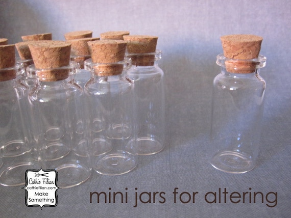 glass design custom jars 12 2 Cork  inches  Glass tall Tops  jewelry w/  Bottles  pcs design