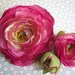 Raspberry pink - 3 Delicate Silk Flowers - Millinery, Altered Couture, Hair Flowers, Bridal