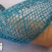Natural Jute Ribbon - 4.5 yards - Teal Blue - 2" wide - webbed woven burlap - weddings, gift wrap, home decor, sewingor