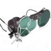 Steampunk Goggles Vintage American Optical Steampunk Glasses GREEN Tint BROWN Leather Side Shields Magnifier Loupes STUNNING by edmdesigns