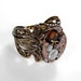 Steampunk Vintage Rose Gold 17 Jewel Swiss Watch Movement Ring - Adjustable FAUNA Motif Design - BEAUTIFUL SWAROVSKI CRYSTAL... Offered by edmdesigns