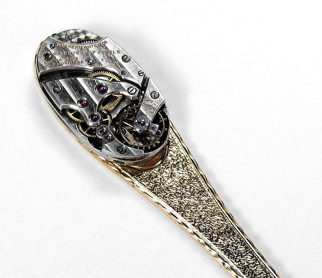 Steampunk Vintage Letter Opener Gold Letter Opener by edmdesigns