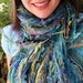 Scarf Ocean Blue Green Aqua Teal Fringe O Rama Seafoam Turquoise Fashion Scarf Accessories