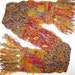 RESERVED for Kyle - As Seen In Vegetarian Times - Purple Golden Yellow Pink Vegan Handknit Scarf