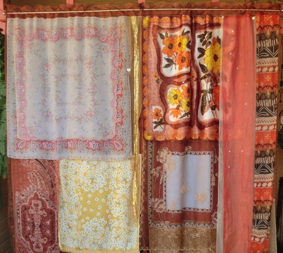 EARTHSONG Handmade Gypsy Curtains Bohemian Global Hippie