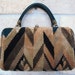 Vintage Black and Earth Tones Tapestry Purse