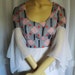 VINTAGE Long Hippie DRESS patchwork Gown Bohemian White