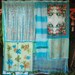TURQUOISE SEA - Handmade Gypsy Shower Curtain Bohemian Global Hippie Style