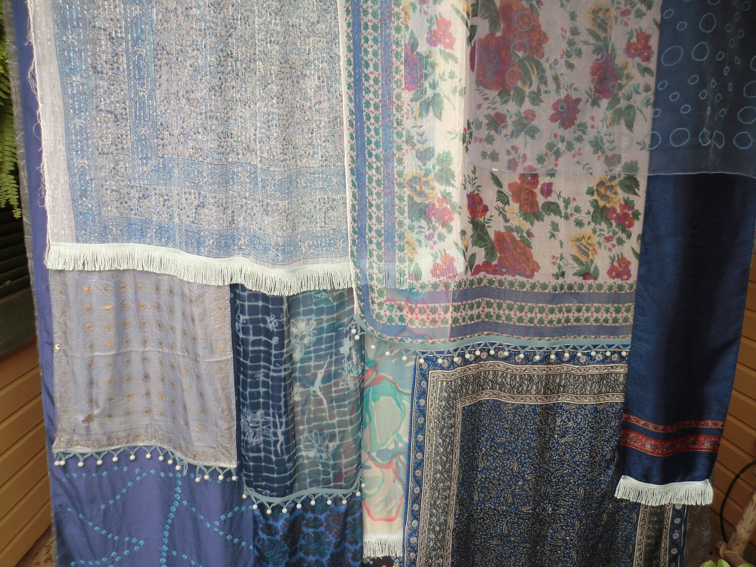 BLUE ENCHANTRESS Handmade Gypsy Shower Curtain Global Hippie