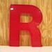 Large Vintage Sign Plexiglass Wall Letter "R"