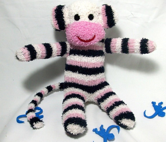 small sock monkey stuffed animal