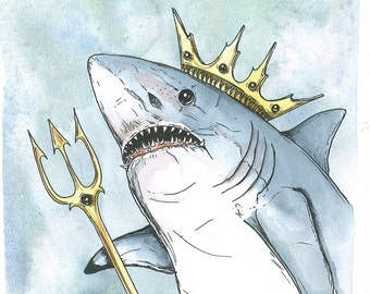 Shark King (an original hand painted king)