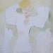 White Mod Bob, Original Painting, Oil on Linen
