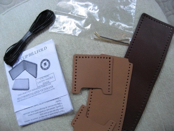 Make Your Own Wallet Leather Craft Kit by ProjectGlove on Etsy
