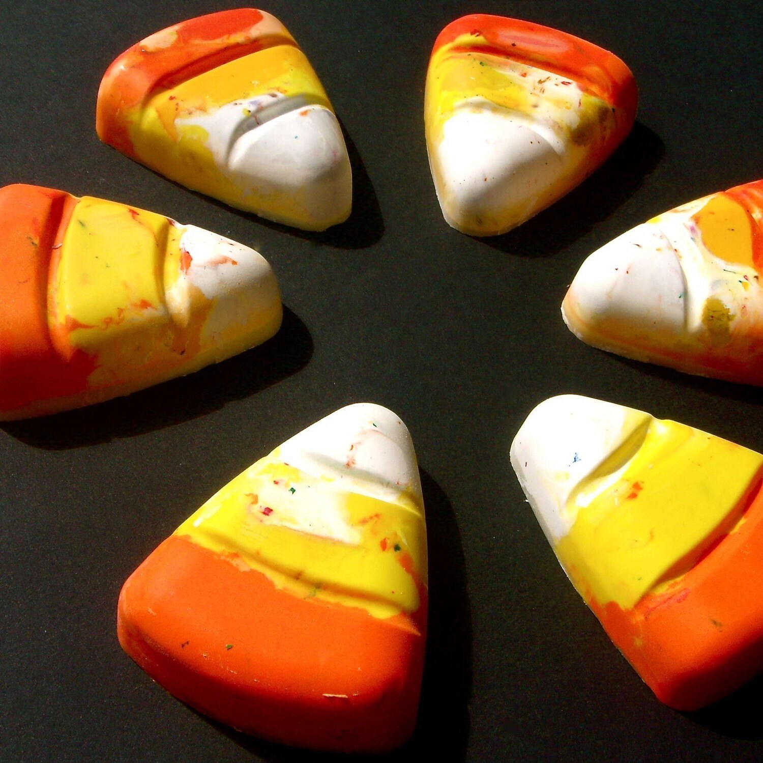 Kids CANDY CORN Crayons Recycled Rainbow Crayons Jumbo