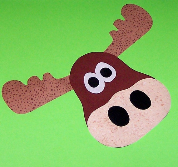 Fabric Applique TEMPLATE Pattern ONLY FUNNY Moose by etsykim