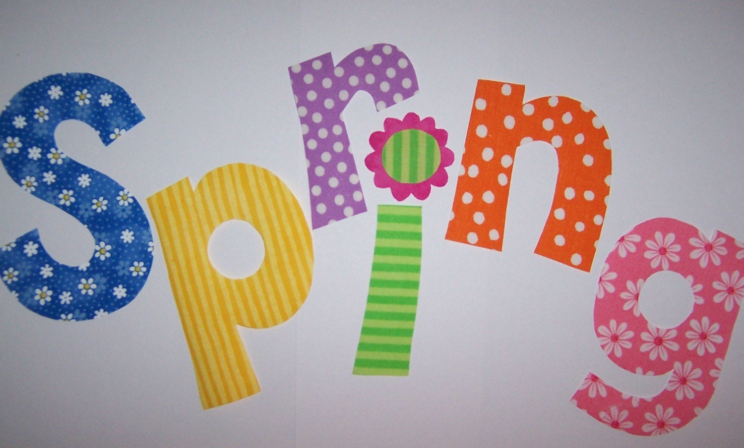 Fabric Applique TEMPLATE ONLY Spring Alphabet Letters