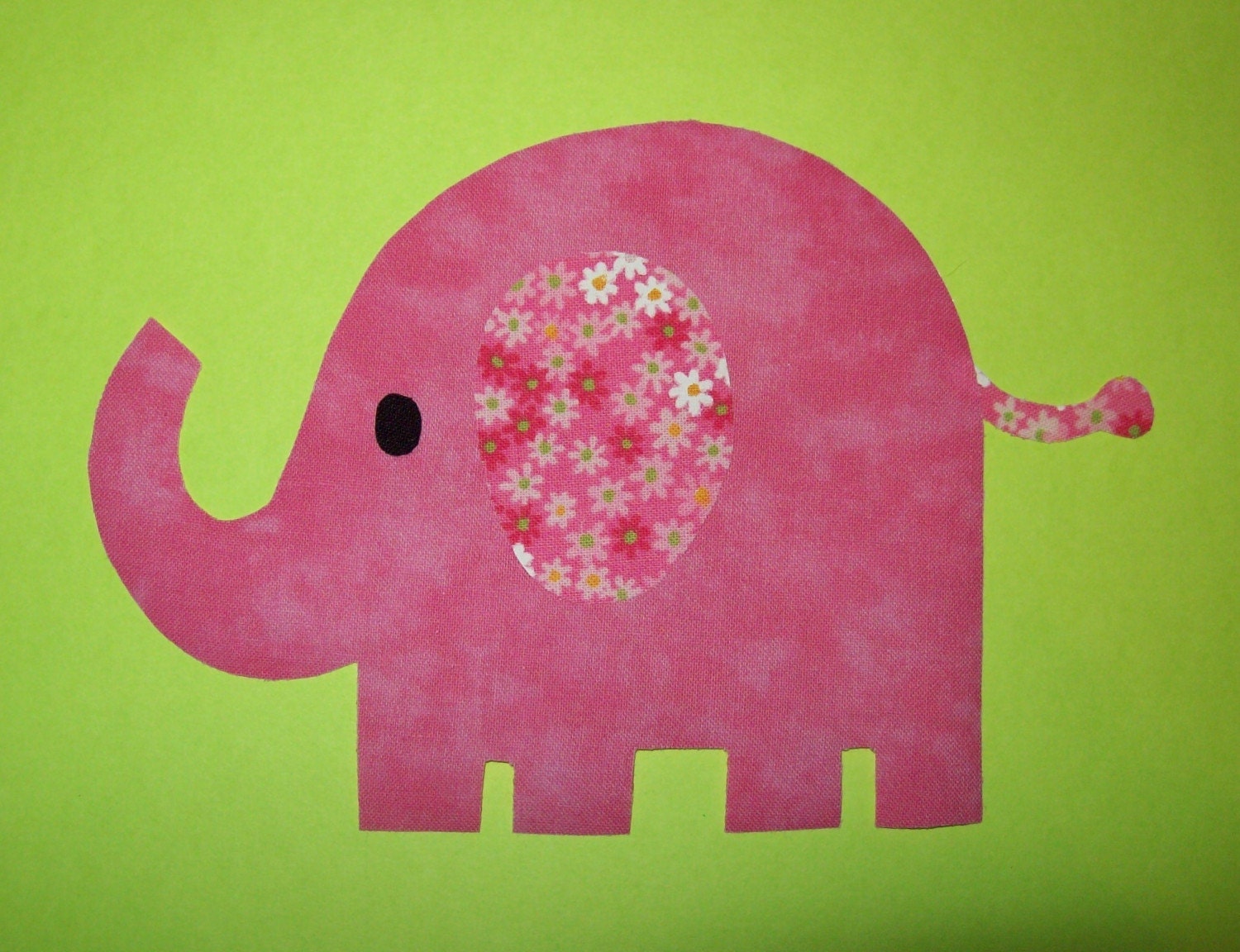 Fabric Applique TEMPLATE ONLY Elephant