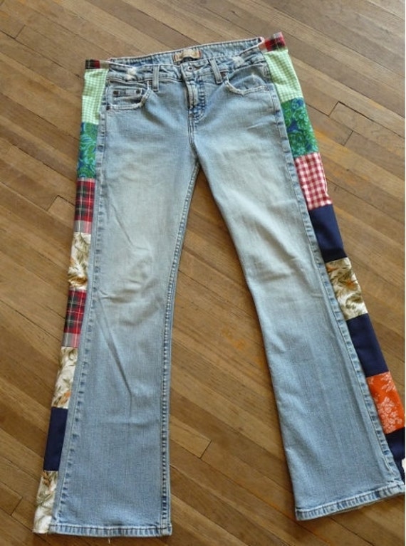 Pants Patchwork Jeans Vintage Patchwork Handmade Pants
