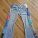 Jeans Patchwork Jeans Handmade Patchwork Jeans Vintage Fabrics Vintage Patchwork Womens Clothing Recycled Unique Clothing Pants