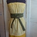 RESERVED for Gina - Strapless Pillowcase Dress Vintage Pillowcase Unique Clothing Recycled Pillowcase Obi Belt Butterscotch Strapless Dress