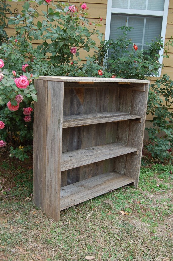 Eco Friendly Wood Bookcase. Raw Wooden Furniture Country