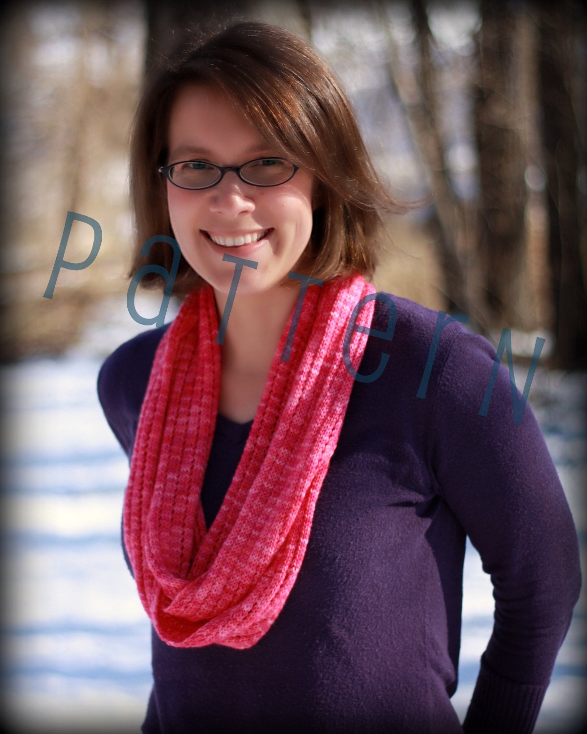 Meditation Infinity Scarf pdf knitting pattern