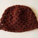 Crocheted Hat - rust, burgundy, copper