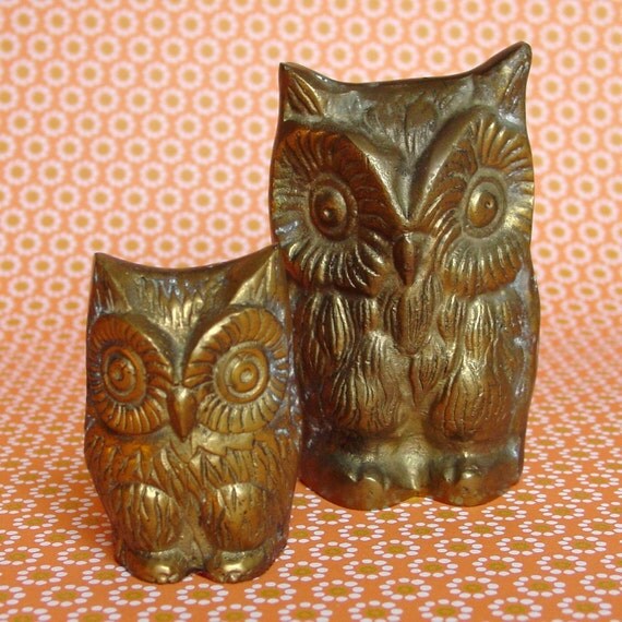 Whoooooo Needs Some Brass Owl Paperweights