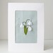 Snowdrops Card. Silk Ribbon Embroidery